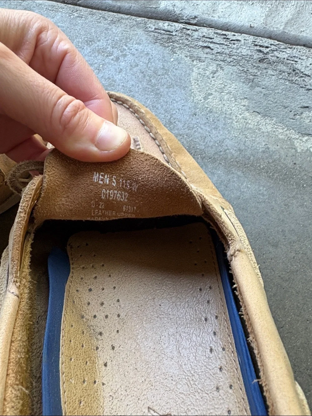 Sperry Men's Light Brown Leather 2-Eye Boat Shoes 11.5